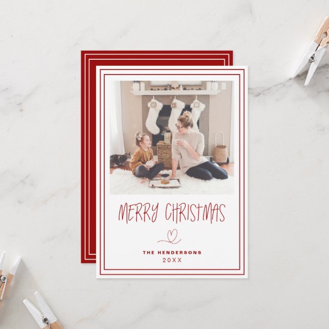 Feliz Natal - Cartão de Natal Minimalista (Frente/Verso In Situ)