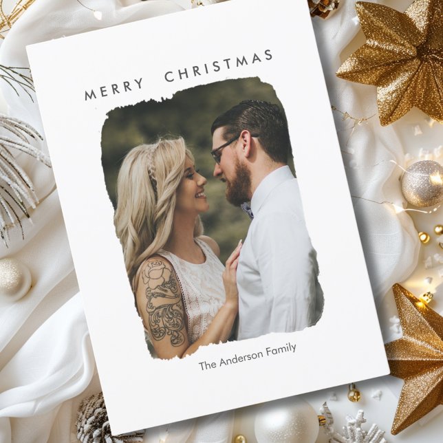 Feliz Natal! Cartão de Natal moderno e minimalista (Merry Christmas! Modern, minimal Flat Holiday Card)