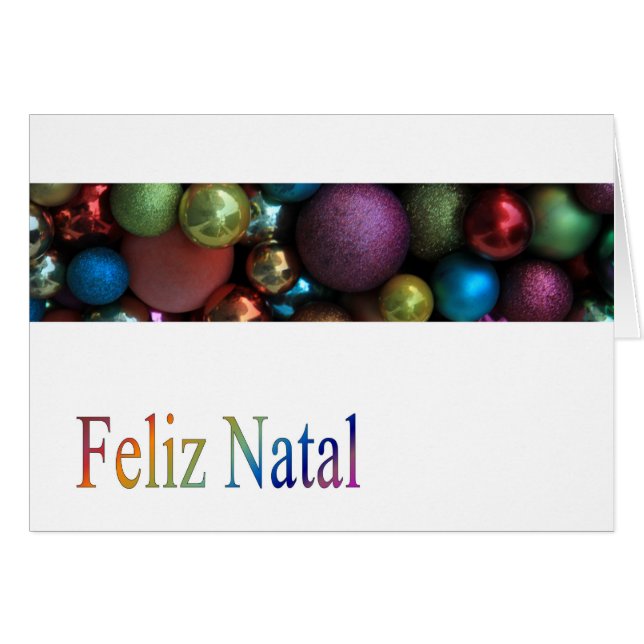 Feliz Natal, cartão de Natal português (Frente Horizontal)