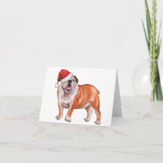 Feliz Natal Cartão de Saudação Bull DOG