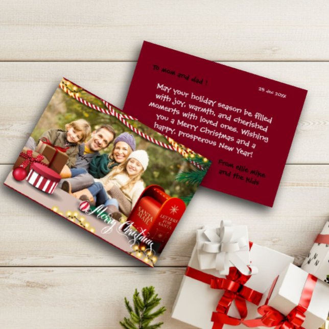 Feliz Natal Cartão de Saudação Foto da Família Rep (Criador carregado)