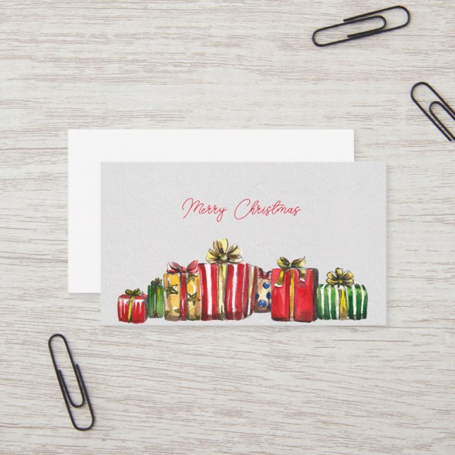 Feliz Natal - Cartão de visita (Frente/Verso In Situ)