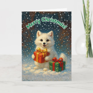 Feliz Natal - Cartão Presente Raposa Ártica