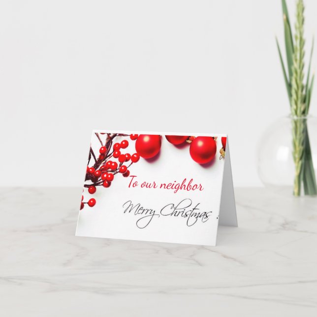 **FELIZ NATAL** CARTÃO "VIZINHO" (Frente)