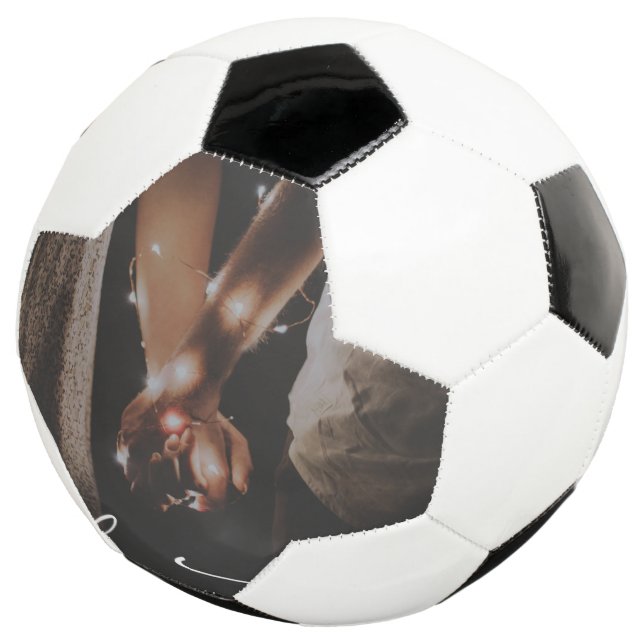 Feliz Natal Casal Bola de Futebol (Três quartos)