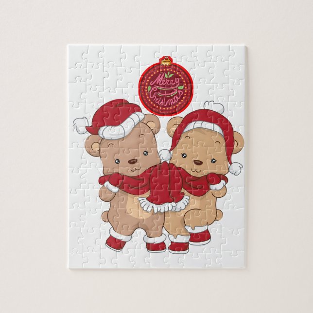 Feliz Natal Celebração de Quebra-cabeça (Vertical)