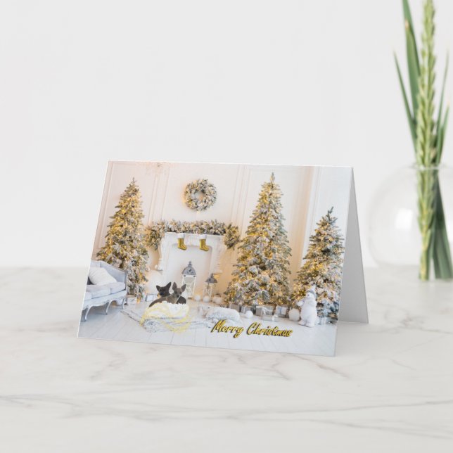 Feliz Natal Chihuahua - Cartão de Saudação (Frente)