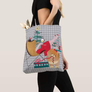 FELIZ NATAL Chow Chow  tote ou bolsa transversal