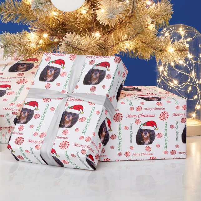Feliz Natal CKCS Papai Noel Papel de Embrulho (Feriados)