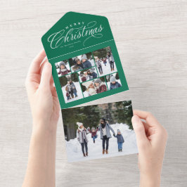 Feliz Natal - Colagem de Fotos Verde - triplicação