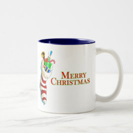 Feliz Natal Com A Caneca De Banho