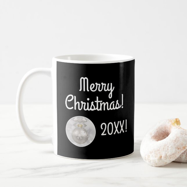 Feliz Natal com Caneca de Café de Ornamento de Pra (Com Donut)