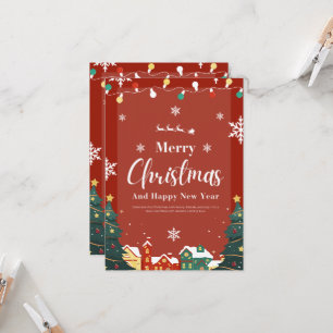 Feliz Natal com Convite Vermelho de Decoração