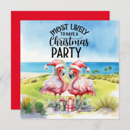 Feliz Natal com Papais noeis Flamingo