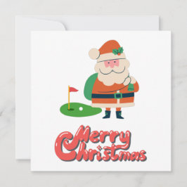 Feliz Natal com Papais noeis no campo de golfe