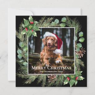 Feliz Natal Coroa de Fotos de Animais de Estimação