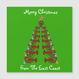 Feliz Natal da árvore de lagosta da Costa Leste
