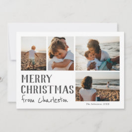 Feliz Natal da cidade ou cartão de foto de localiz