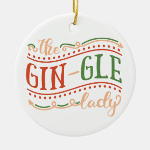 Feliz Natal da Gin-gle Ornamento