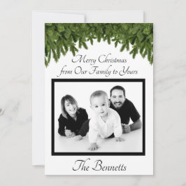 Feliz Natal da nossa família para o seu cartão