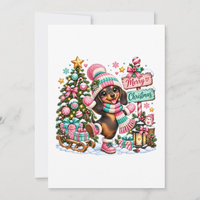 Feliz Natal Dachshund (Frente)