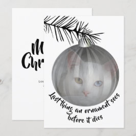 Feliz Natal de Gato Última Coisa Cartão de Borrach