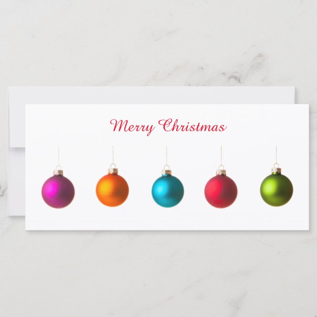 Feliz Natal decoração colorida com texto (Frente)