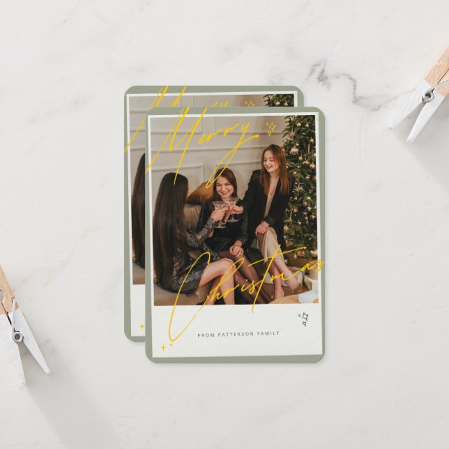 Feliz Natal do Cartão da Família Patterson (Frente/Verso In Situ)