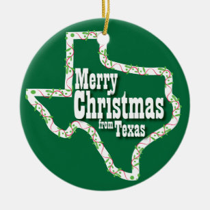 Feliz Natal do ornamento de Texas