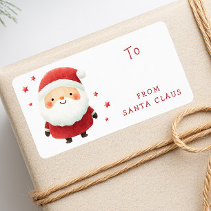 Feliz Natal do Papai Noel a partir de etiquetas de