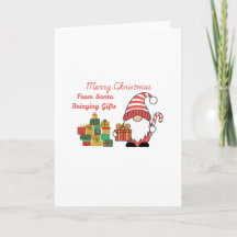 Feliz Natal do Papai Noel num cartão de Natal