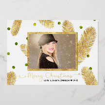 Feliz Natal Dourado Foto do Script Glitter