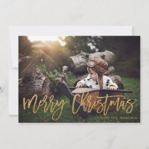 Feliz Natal Dourado Foto do Script Glitter