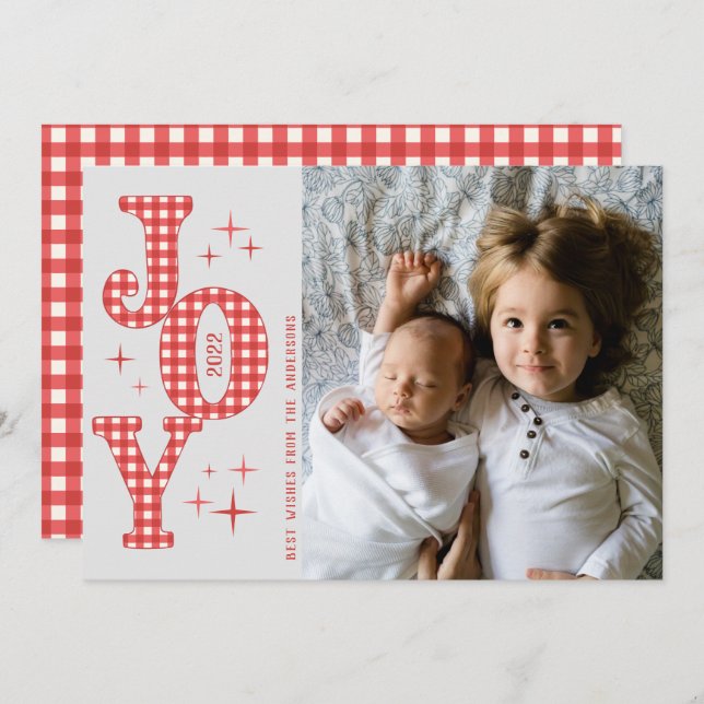 Feliz Natal e Cartão com fotos de Natal de Ano Nov (Frente/Verso)