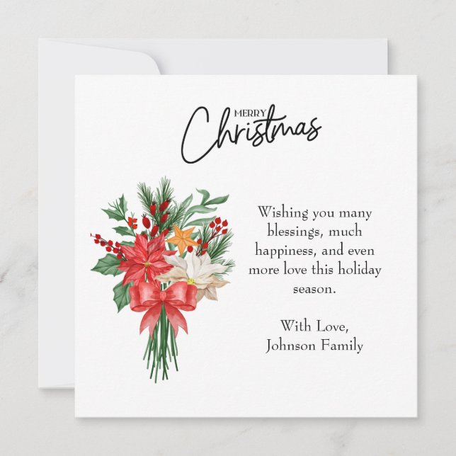 Feliz Natal e Cartão de Natal Fotográfico (Frente)