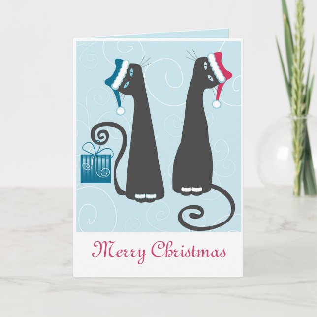 Feliz Natal e Cartão de Saudação de Ano Novo (Frente)