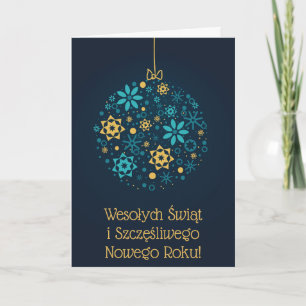 Feliz Natal e Cartão Polonês Feliz ano novo
