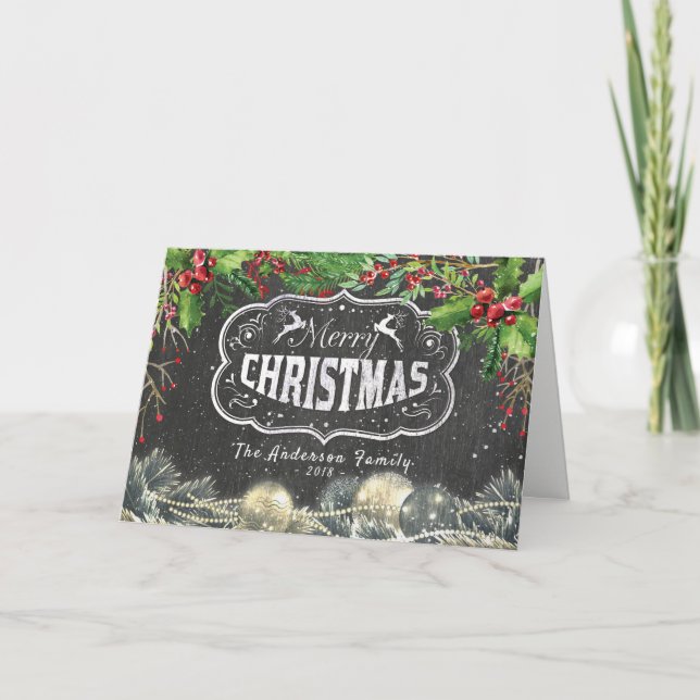 Feliz Natal e Cartões de natal Felizes anos novos (Frente)