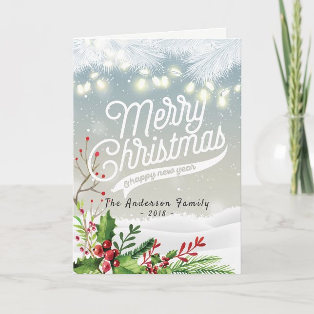 Feliz Natal e Cartões de natal Felizes anos novos (Frente)