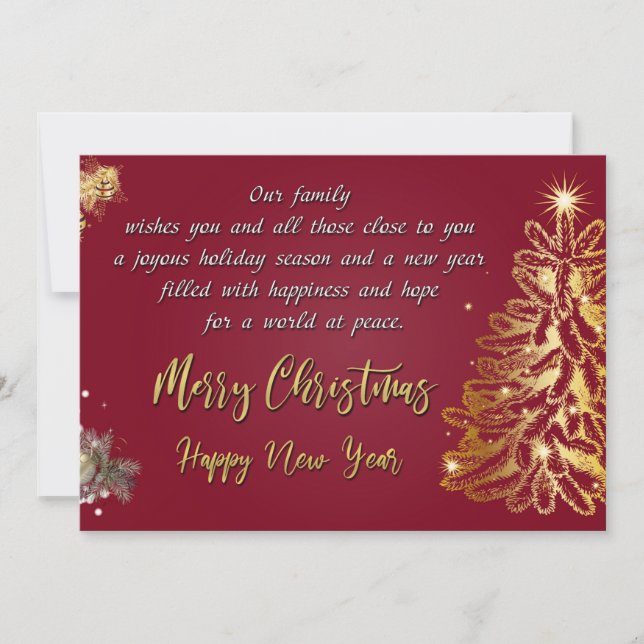 Feliz Natal e Feliz ano novo (Frente)