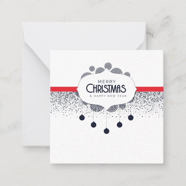 Feliz Natal e Feliz ano novo - Cartão de Férias (Frente)