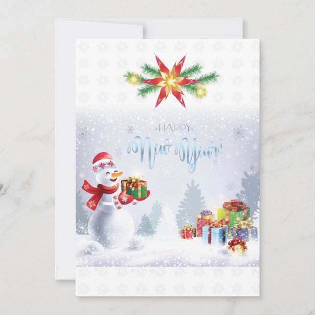 Feliz Natal e Feliz ano novo! Snowman 2025 (Frente)