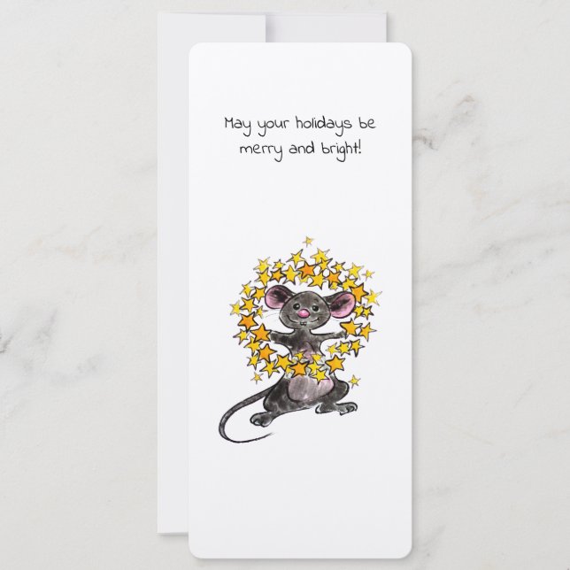 Feliz Natal e Feliz ano novo Star Mouse (Frente)