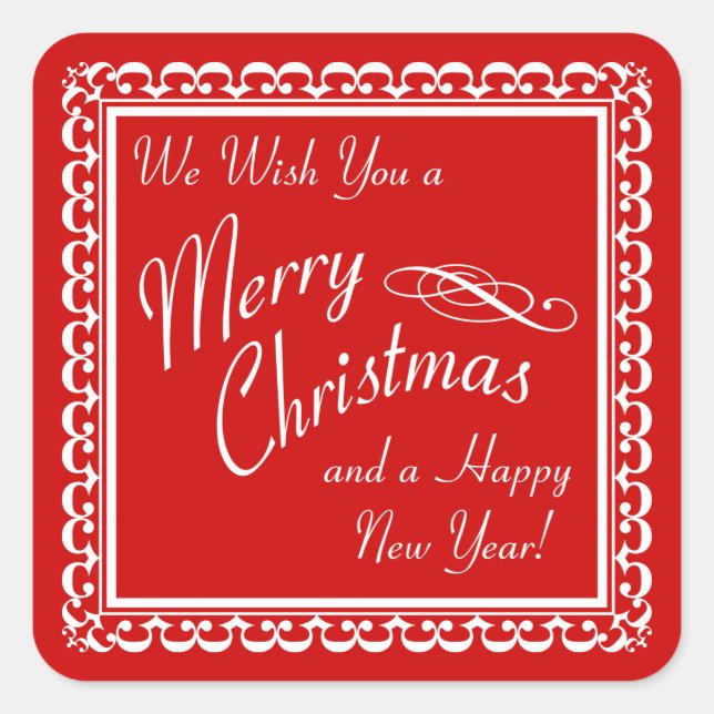 Feliz Natal e Felizes anos novos de adesivos verme (Frente)