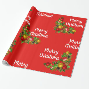 Feliz Natal e papel de embrulho colorido das
