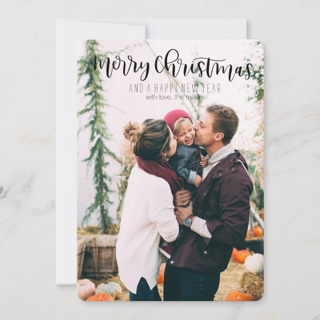 Feliz Natal e um cartão do feliz ano novo (Frente)