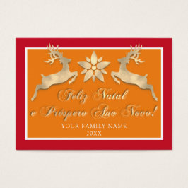 Feliz Natal e um Próspero Ano Novo Dourado Vermelh