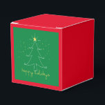 Feliz Natal elegante Caixa de presentes de Natal<br><div class="desc">Caixa de presentes de Natal Feliz Feriados perfeita para um pequeno presente. O clássico visual elegante vermelho e verde de feriado.</div>