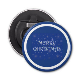 Feliz Natal em Azul com Flocos de Neve