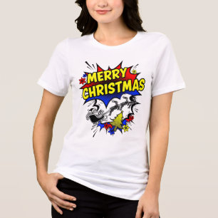 Feliz Natal em Estilo de Quadrinhos Pop Art